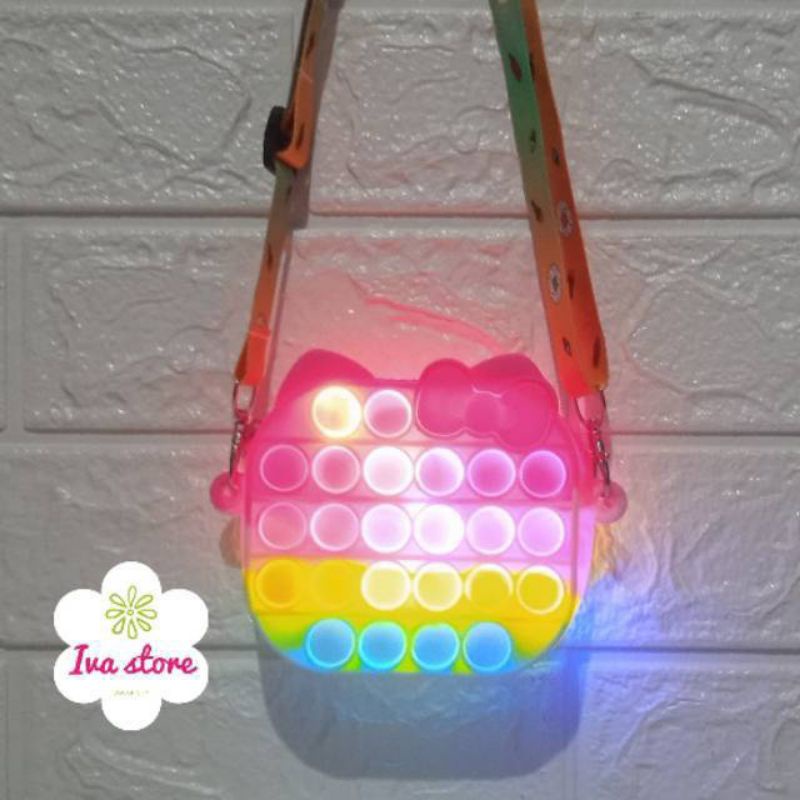 Tas Pop it Led Hello kitty mini