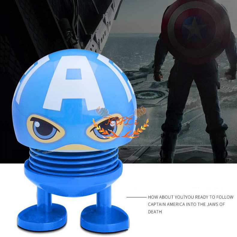 Boneka Emoticon, Per Goyang Mini, The Avengers Kepala, Emoji Spring, Shaking Mini Doll Toys