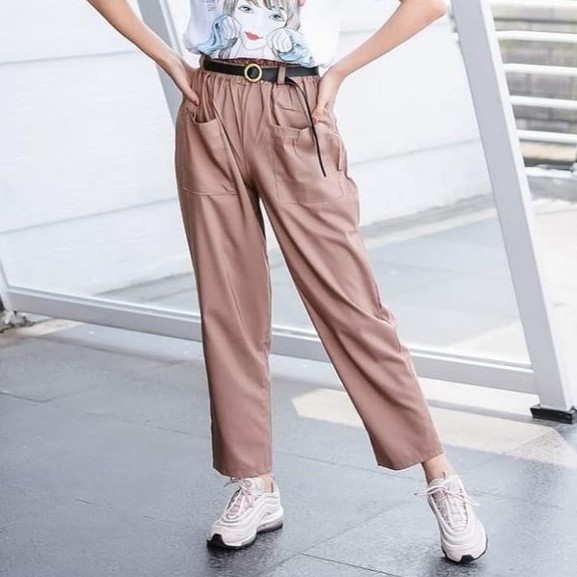 ANYA PANTS - CELANA PANJANG WANITA KANTONG POCKET DEPAN (MOSH PANTS) // BAGGY SAKU DEPAN