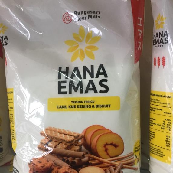 

Dijual--Tepung terigu Hana Emas 1kg