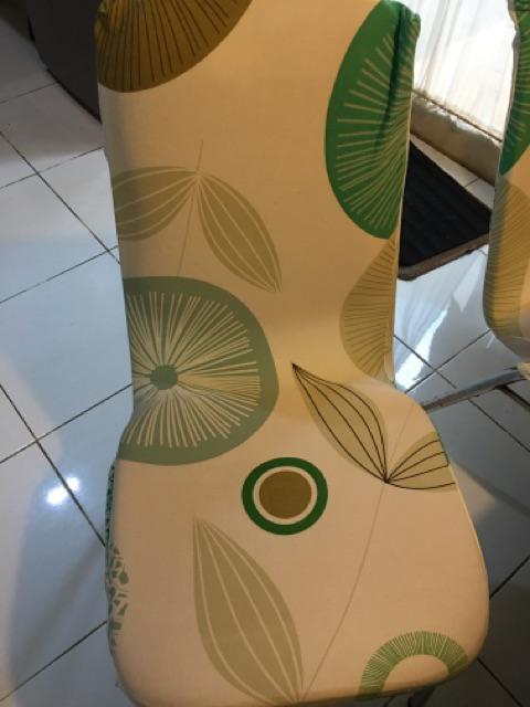 ✅betah Makan✅ Cover Kursi Makan Sarung Kursi Elastis Motif