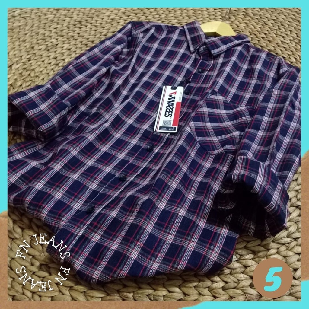 Kemeja Flanel Pria Kemeja Flanel Lengan Panjang Pria PFJ 01