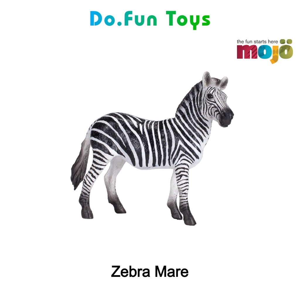 MOJO Animal Figurine | ZEBRA MARE / Mainan Miniatur Binatang Zebra