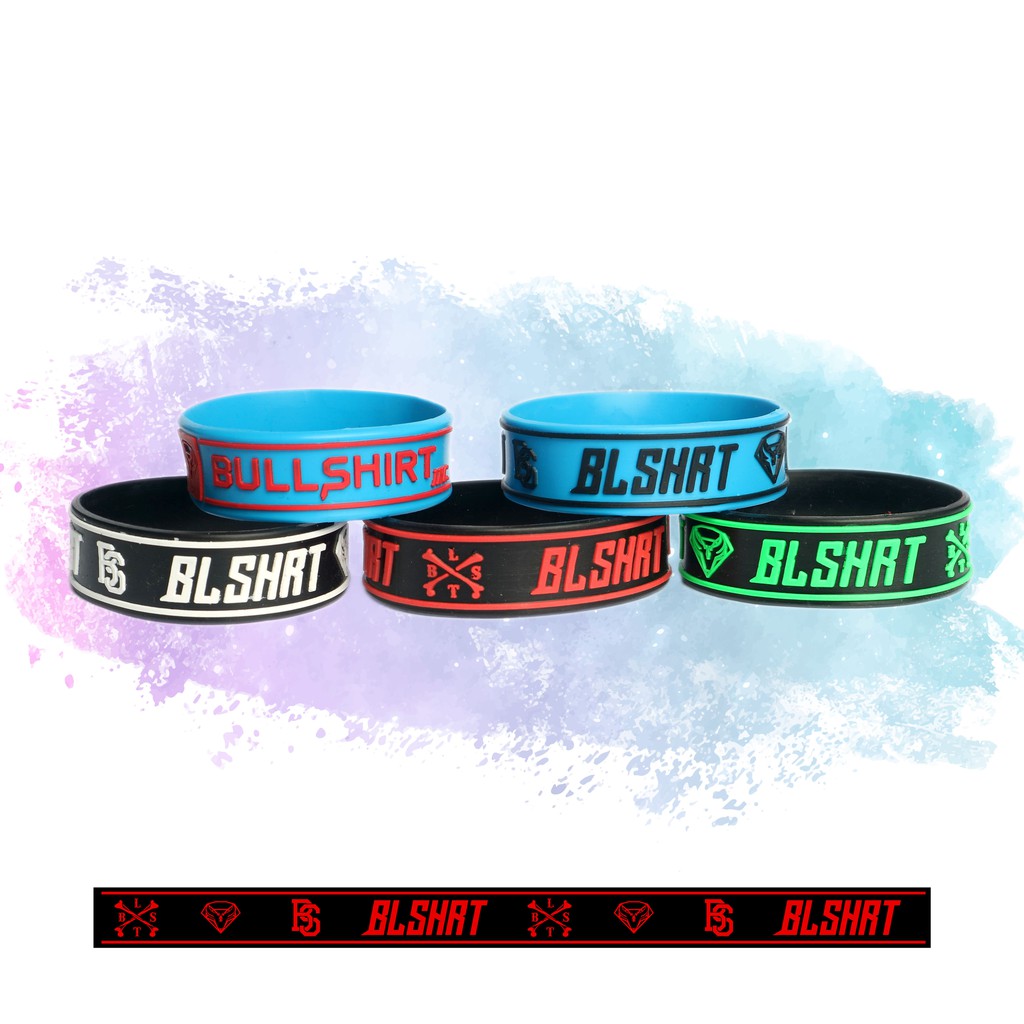 KEREN  GELANG TANGAN KARET / BRACELET DISTRO ORIGINAL BULLSHIRT (ISI 2 BUAH)