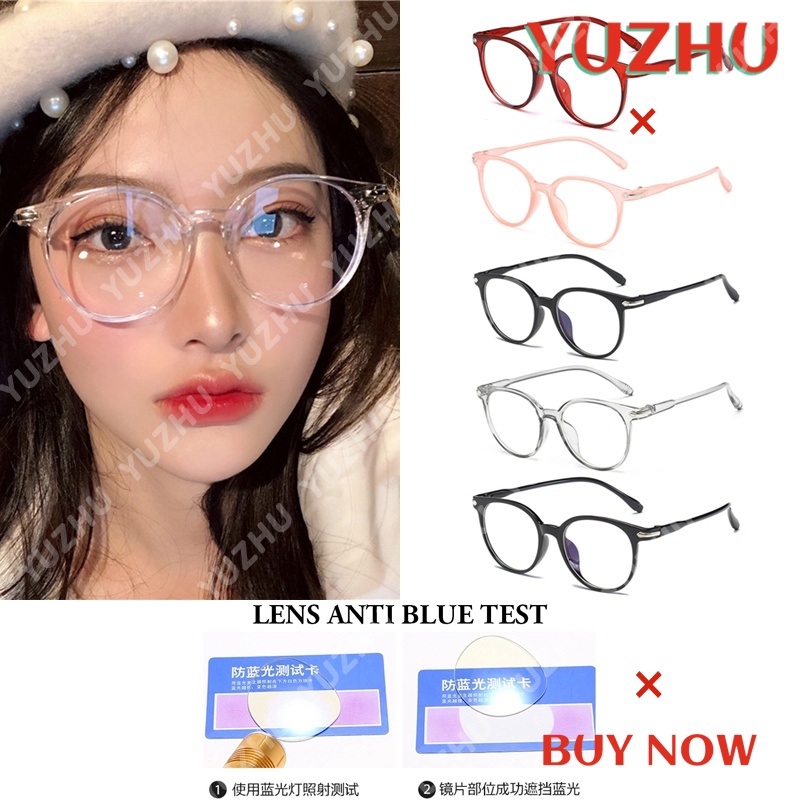 (YUZHU) Bayar di Tempat INS Fashion Candy Color Mata Kucing Kacamata Wanita/Pria Anti Blue Anti Radiasi