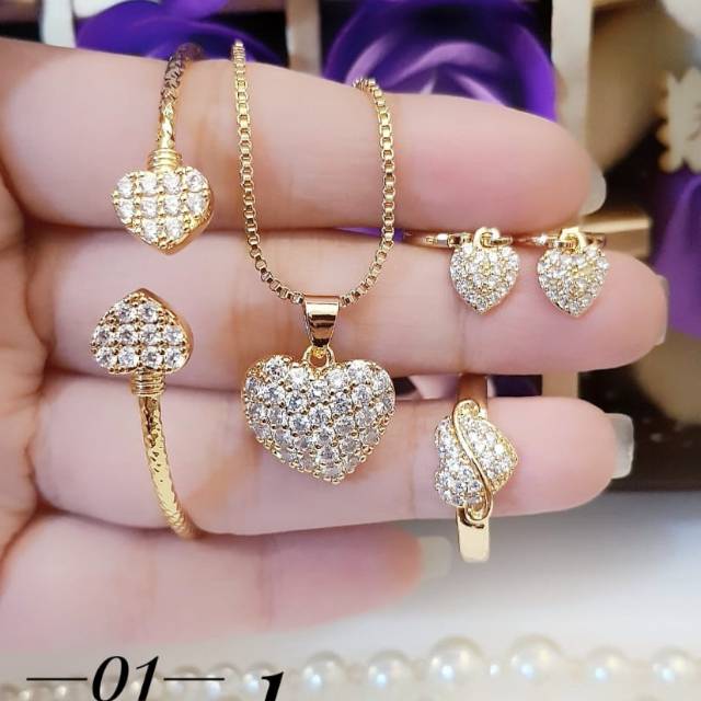 Xuping set perhiasan lapis emas 24k 2731h