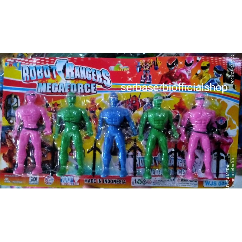 Mainan Anak Robot Rangers / Megaforce Set isi 5pcs