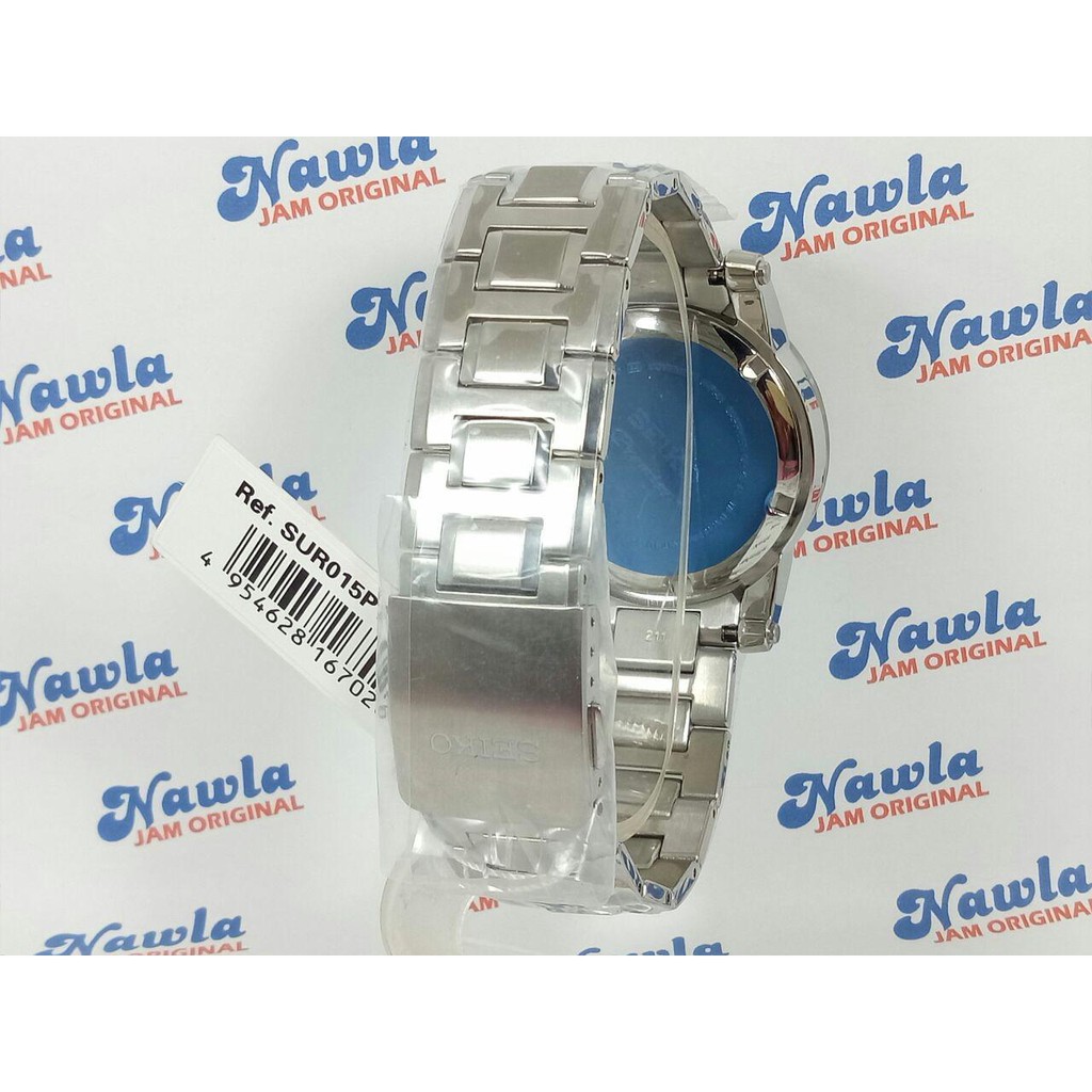 Seiko Premier SUR015P1 Quartz Black Dial with Roman | Jam Pria SUR015