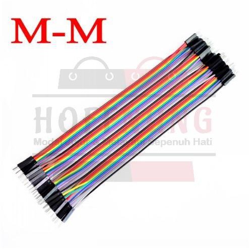 Kabel Jumper Pelangi Arduino Male To Male 20cm Dupont M-M