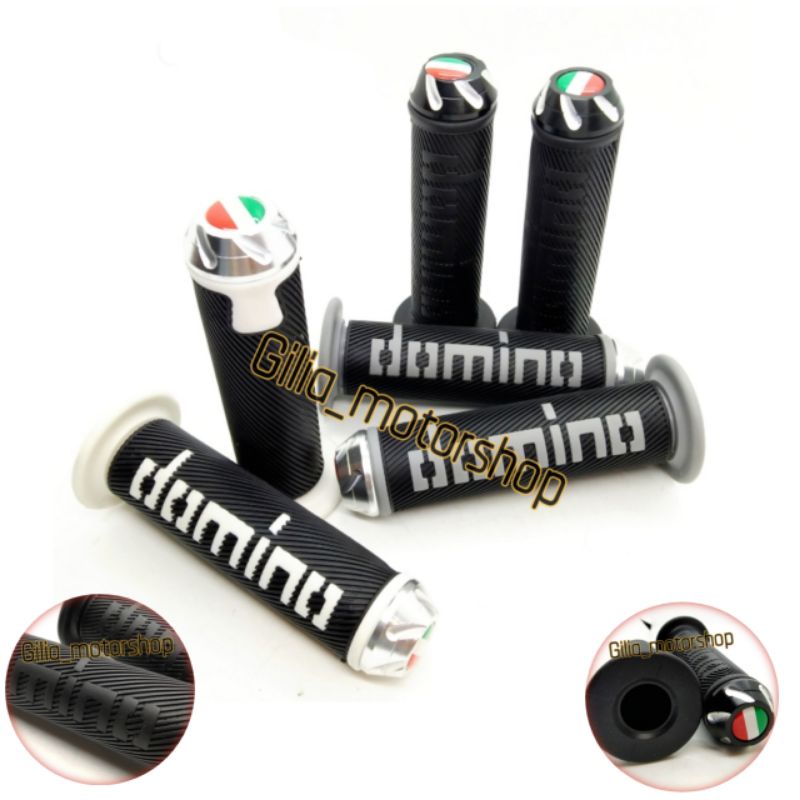 Handgrip Handfat Domino Jalu CNC Model Bulu Domino Jalu Handfat Domino Bulu plus Jalu Stang Cnc Universal Motor