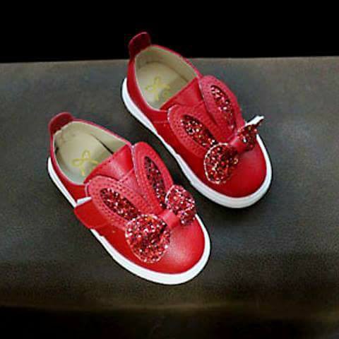 Sepatu Anak Cewek Kekinian Alice Rabbit Red Shoes