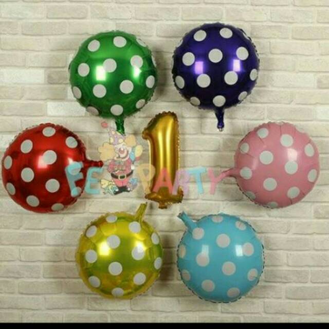 BALON FOIL BULAT POLKADOT