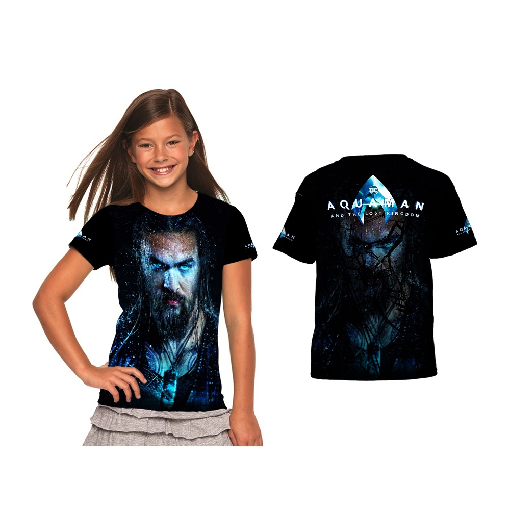 Baju Kaos Tshirt Anak Aquaman And The Lost Kingdom Custom Fullprint