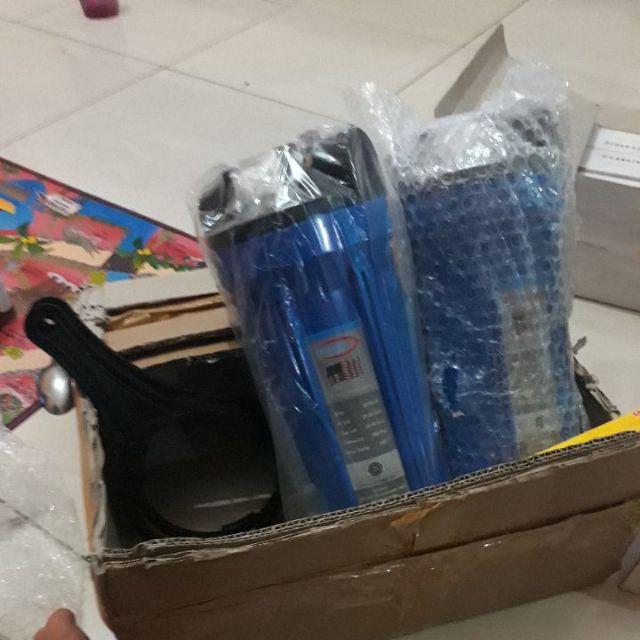 Paket Safe 2 Saringan / Filter Air Siap Pakai (blue 10 Drat 1/2 Sc)