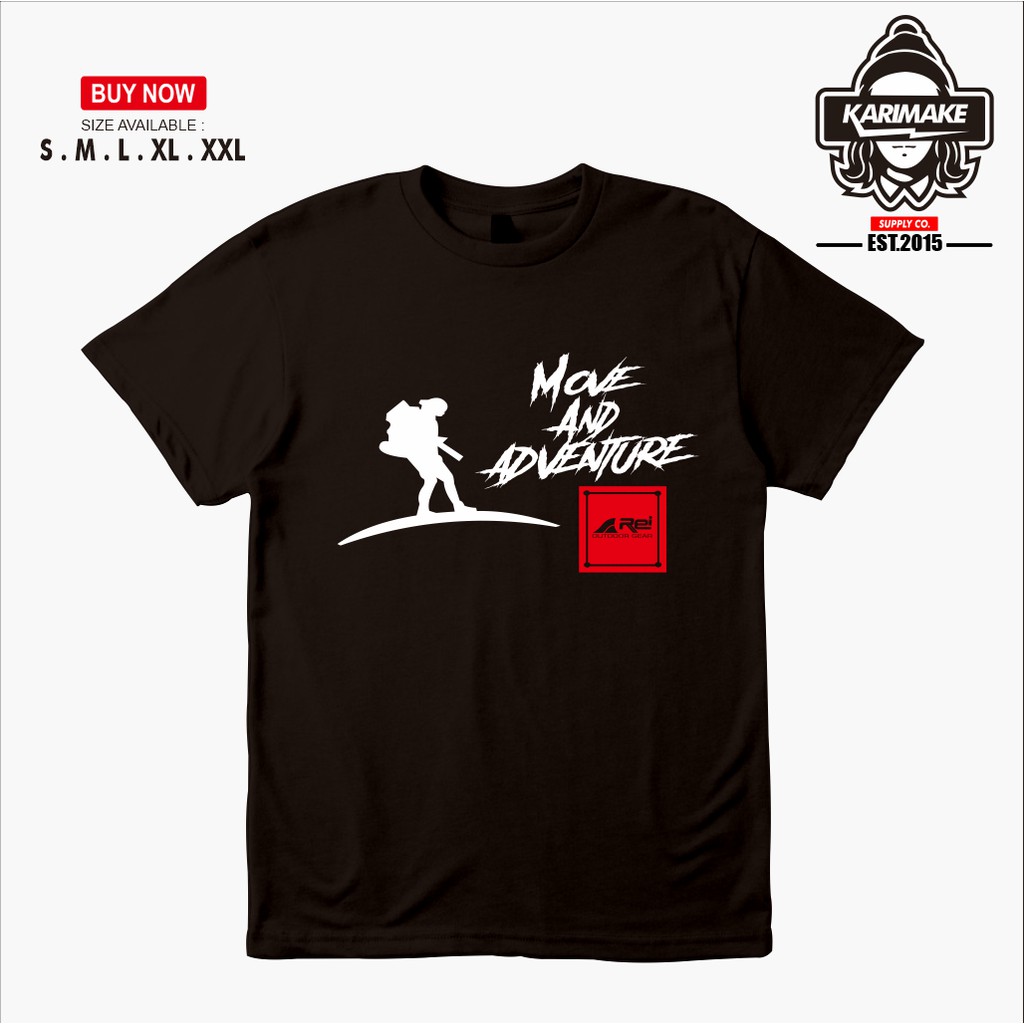  Kaos  Baju Outdoor Arei  Rei Move and Adventure  Kaos  Sport 