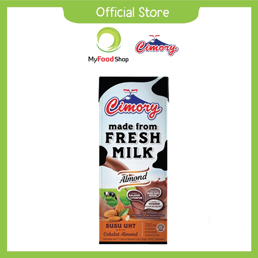 Jual Susu Cimory UHT Fresh Milk 250 ML (Almond) | Shopee Indonesia