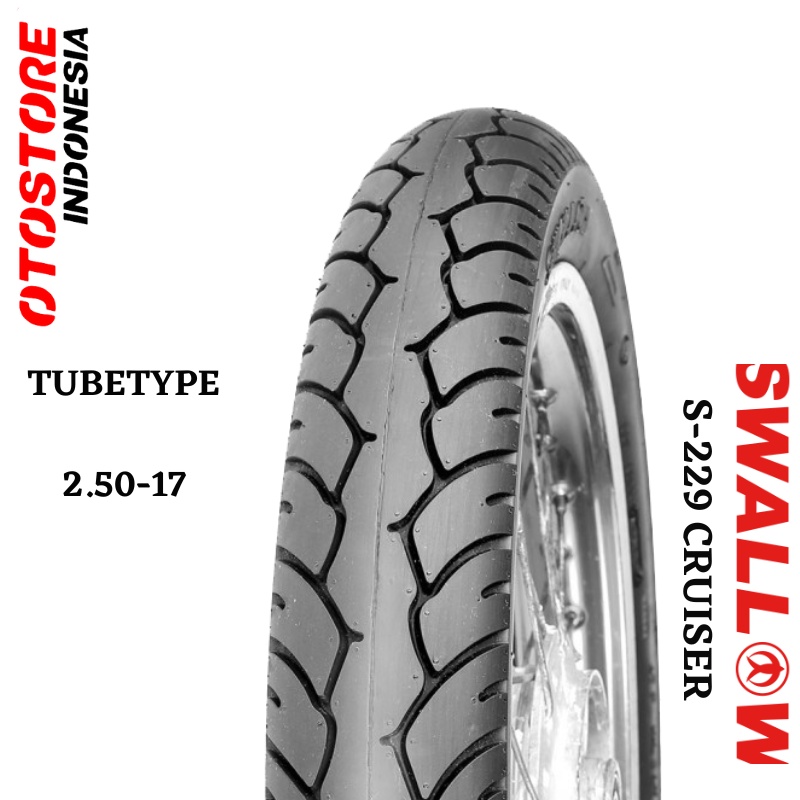 Ban Luar Motor Swallow S229 Cruiser 225  Ring 17 Tube Type Ban Motor Depan Belakang