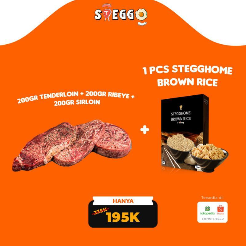 

Bundling 600gr Beef + Brown Rice
