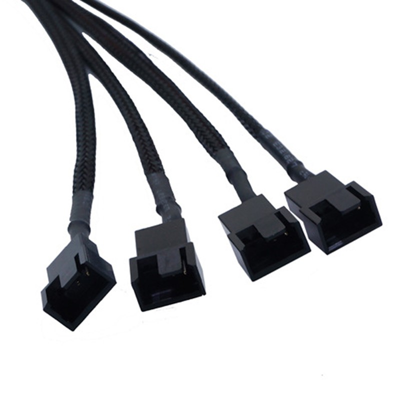 (Ele) Molex 4 Way 3pin / 4pin Kabel Adapter Splitter Power 12v Bahan Tembaga Warna Putih Untuk Kipas Komputer