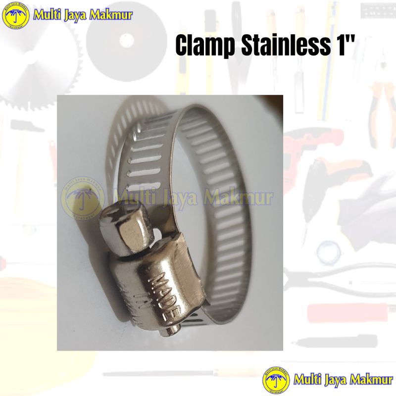 Klem Penjepit Selang/ Clamp Hose 1&quot; Stainless Steel/ Klem murah serbaguna