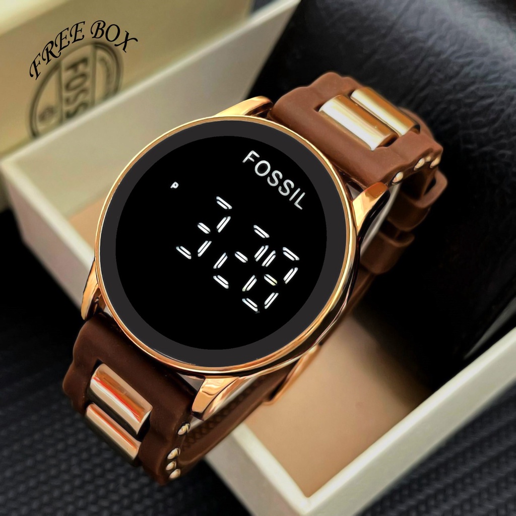 Grosiran Jam Tangan Wanita 3570YO LED Touch Screen Strap Rubber Include Box Exclusive (COD)