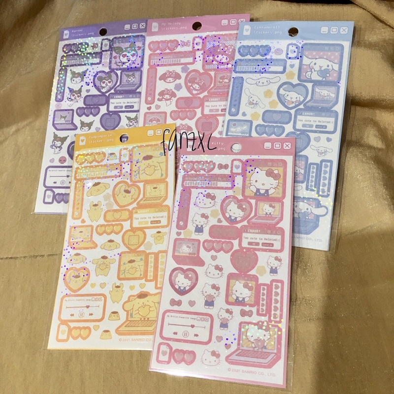 

sanrio sticker — hello kitty kuromi cinnamoroll my melody pompompurin