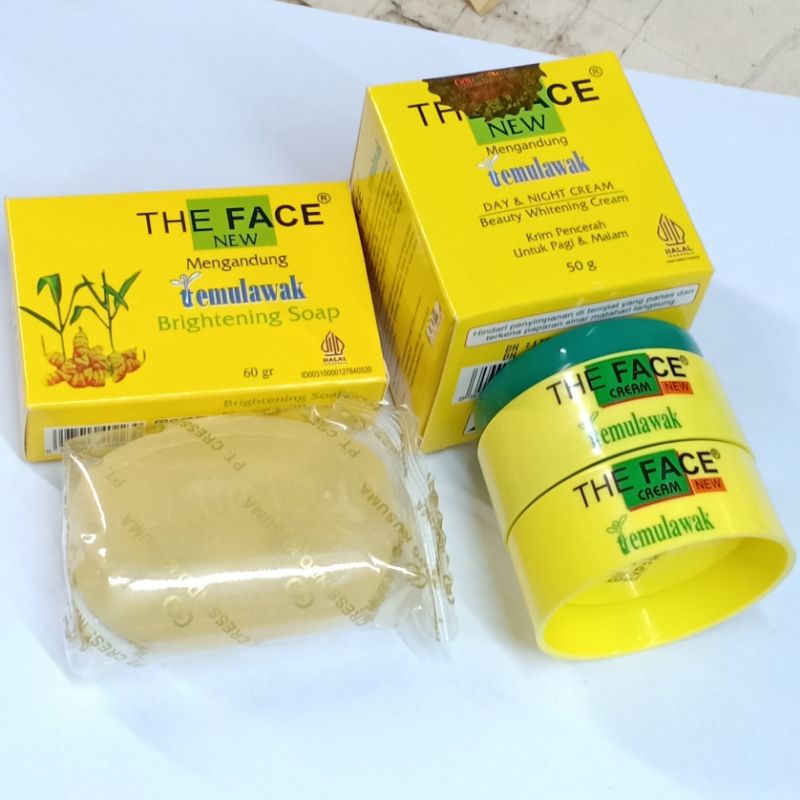 Paket 3in1 temulawak the face / cream malam siang &amp; sabun