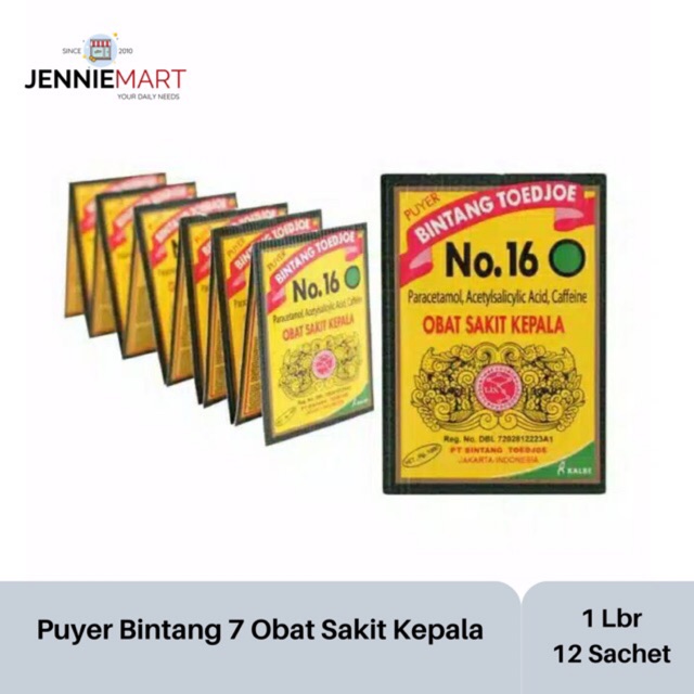 Puyer Bintang Toedjoe - Bintang 7 Puyer 16 - 1 Strip 12 Sachet