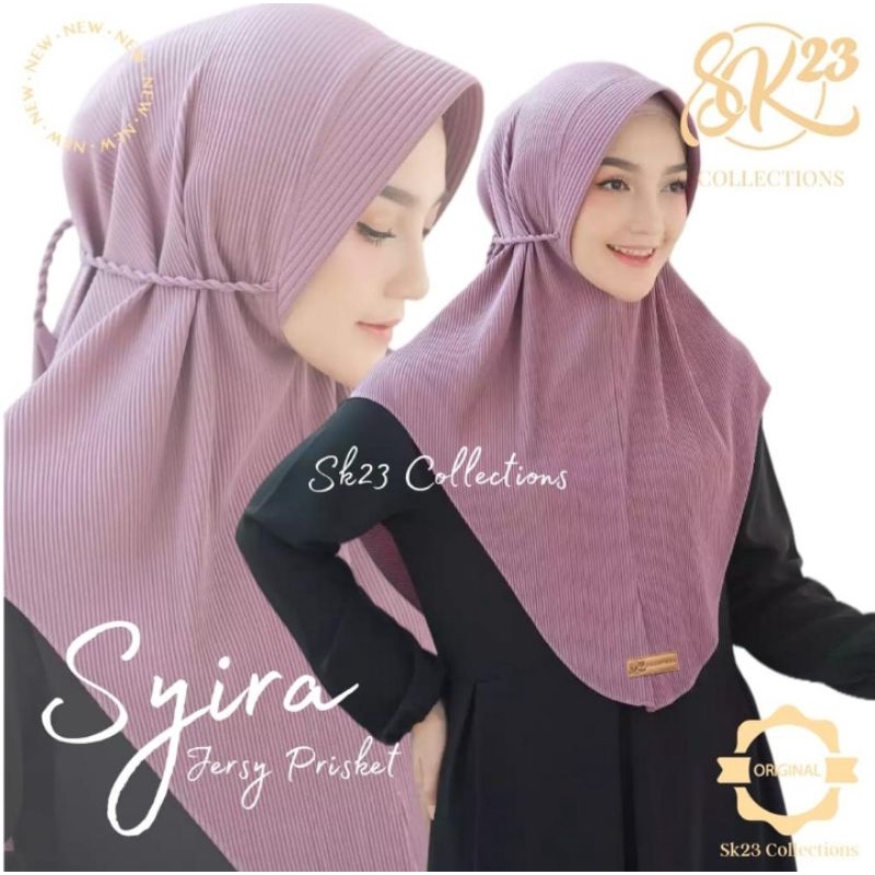 HIJAB INSTAN SYIRA JERSEY PRISKET ORY SK23 COLLECTION/ SK23 HIJAB / JILBAB JERSEY/JILBAB STELLA / JI