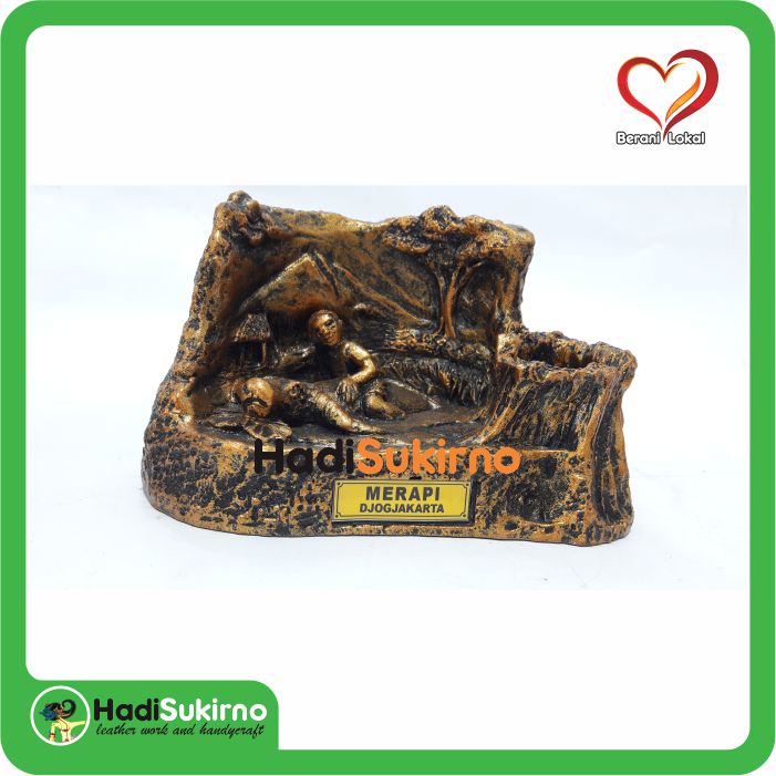 patung Miniatur Hiasan Bonsai Merapi Djogjakarta-Emas