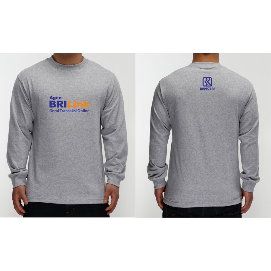kaos bank bri longsleeve   baju agen brilink panjang
