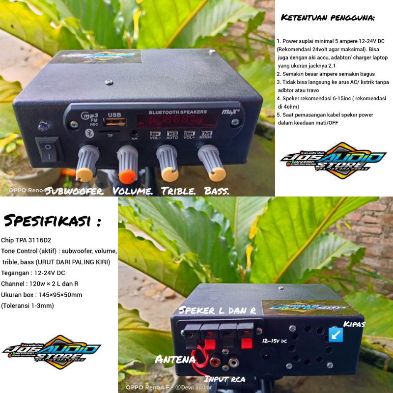 Power Ampli Clas D 120w×2 Plus Subwoofer