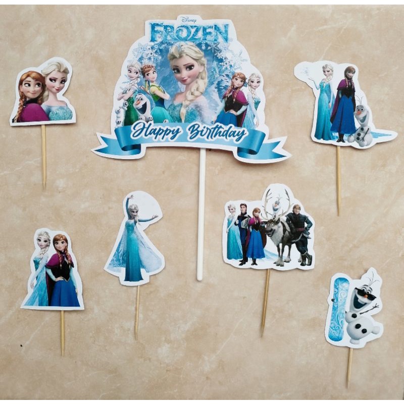 hiasan kue tart hiasan kue untuk ulang tahun cake topper karakter FROZEN Frozen