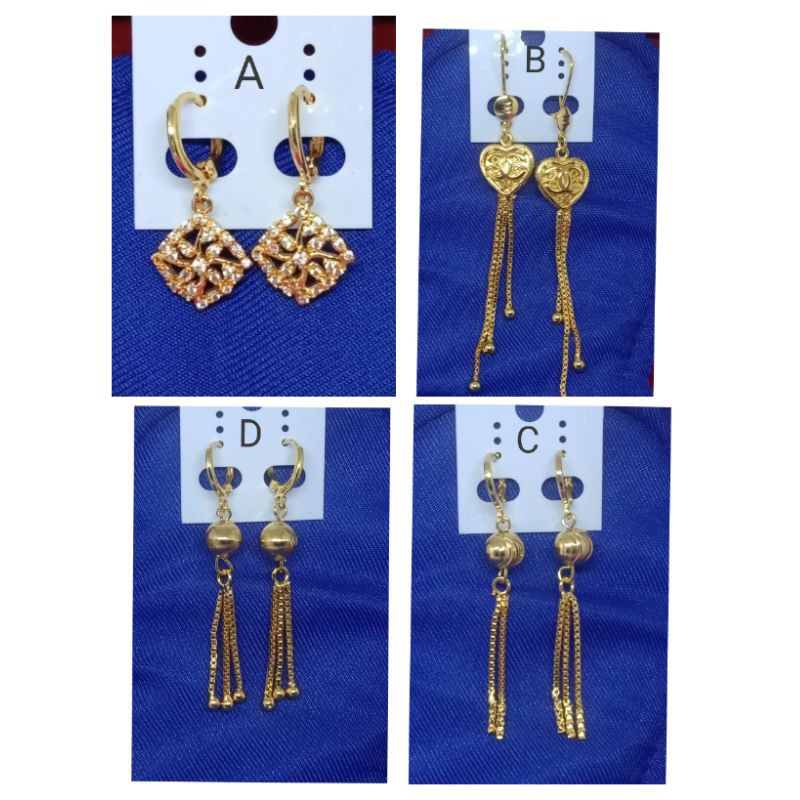 P23. Anting xuping wanita lapis emas dgn mata zircon