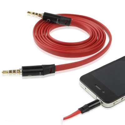 Kabel AUX 3.5mm colokan musik audio HiFi Noodle Design 1m ROVTOP S-IP4G