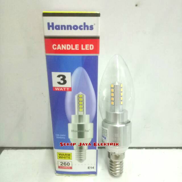 Lampu Candle LED E14 Hannochs 3 Watt