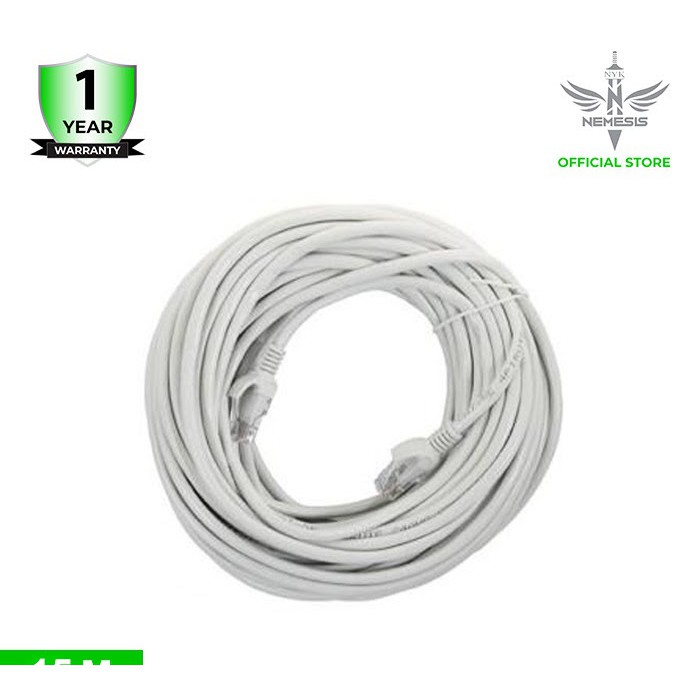 Kabel lan nyk 15m cat 6 6e utp ethernet gigabit network indoor - Cable internet rj45 cat6 cat6e 15 meter