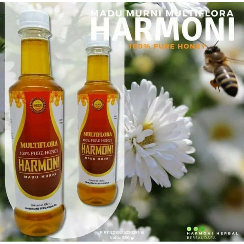 

Madu Murni Manis Multiflora Harmoni Pure Honey/Madu Harmoni Multiflora 500gram Asli Original