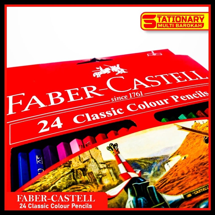 

WARNAPENSIL- PENSIL WARNA FABER CASTELL CLASSIC COLOUR PENCIL 24 WARNA -PENSIL WARNA