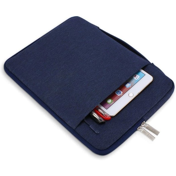 Tas Laptop Jinjng Mosiso Handstrap Shockproof 13 14 inch navy blue