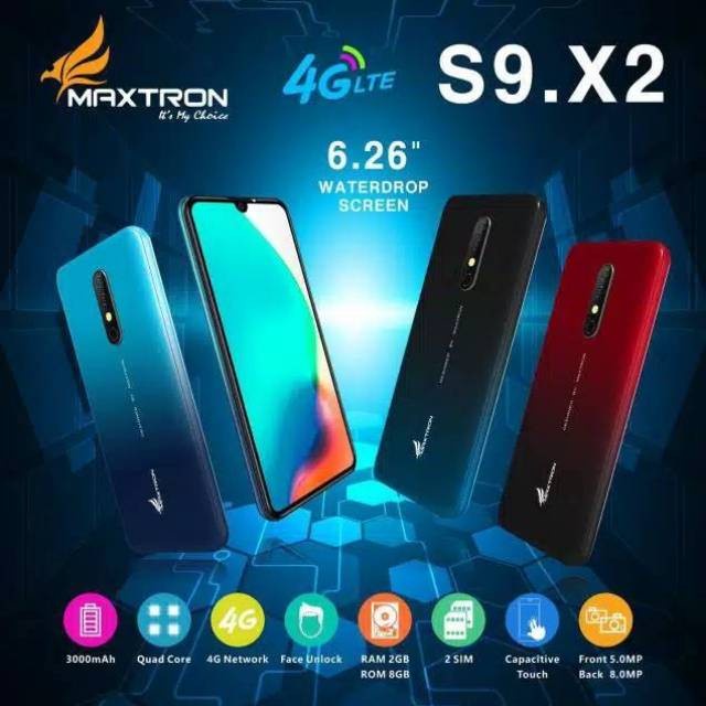 Smartphone Maxtron S9 X2 RAM 2GB ROM 8GB