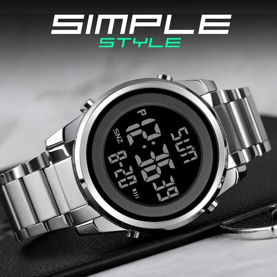 SKMEI 1611 / Jam Tangan Digital Pria SKMEI 1611 Rantai Stainless Original FREE BOX &amp; BATERAI