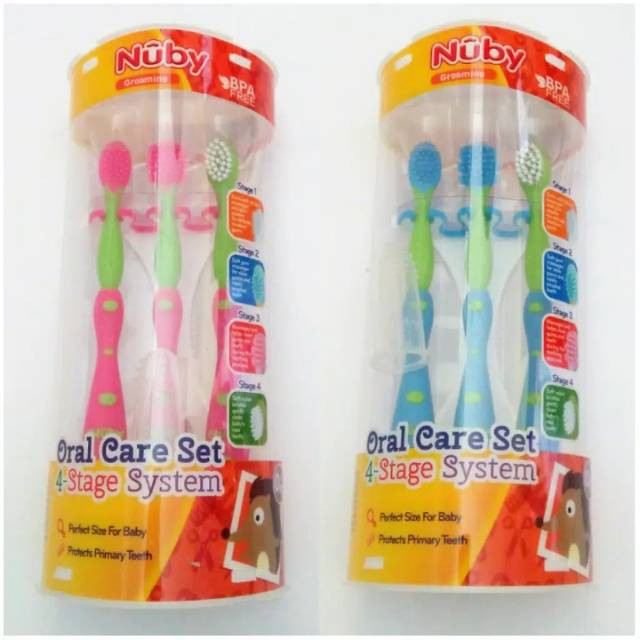 Nuby Oral Care Set 4 Stage System/Sikat Gigi Anak