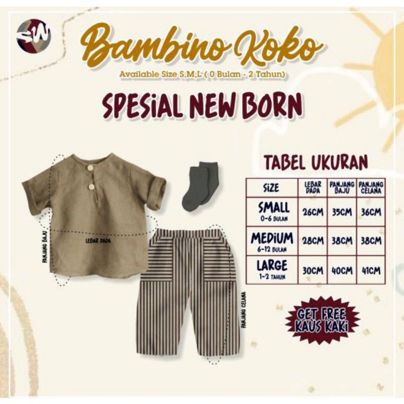 Afsheenastore Bambino Koko by Sawanni / Koko anak Koko Bayi