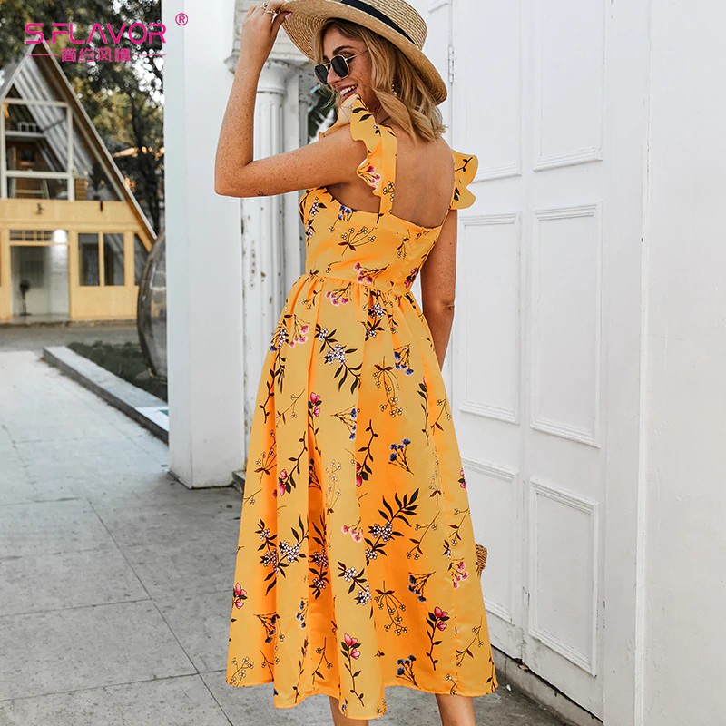 yellow dress elegant