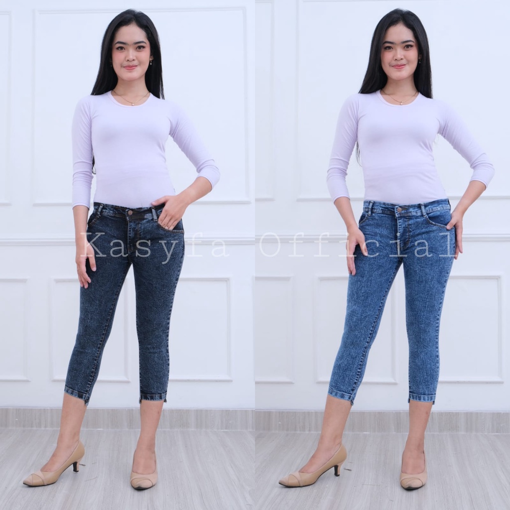 MARSELLE CELANA JEANS SNOW WANITA 7/9