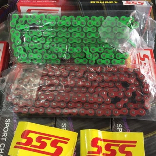 Rantai klx crf sss 428 merah hijau biru hsb 140L
