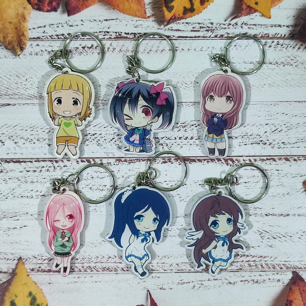 Souvenir Gantungan Kunci Anime - Mitsuboshi Colors Love Live Koe no Katachi Kuroko no Basket Nagi no