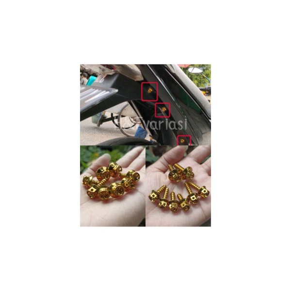 Set Baut Body belakang Satria Fu Rider Probolt original stainless thailand