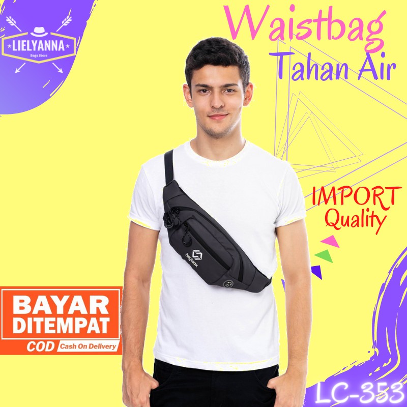 Tas Pria Tas Selempang Soren Cowok Distro Slempang Kecil Cowo kulit Pria Waterproof Lc-353